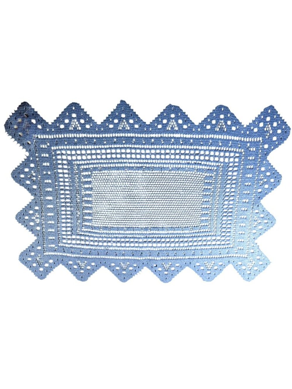 Set of 12 lace placemats Purple violet blue Polyester cottagecore grannycore